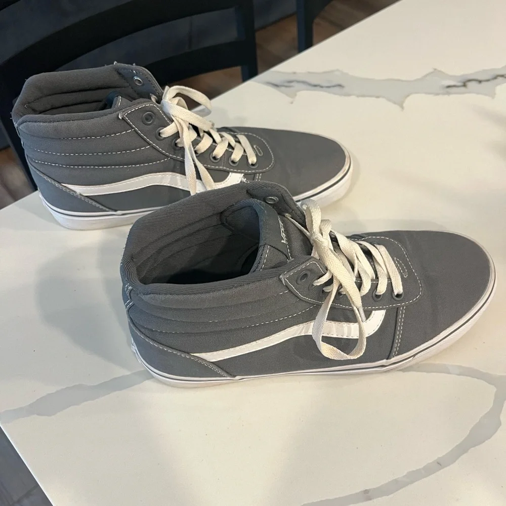 VANS Hi Top Skate Sneakers Gray/White Womens Size‎ 10 - Picture 8 of 11